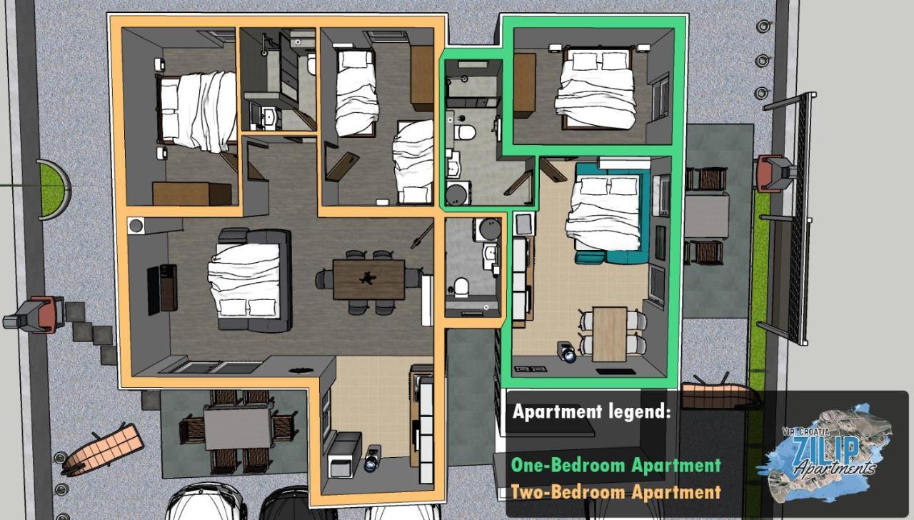 Zilip Apartments Vir Eksteriør bilde
